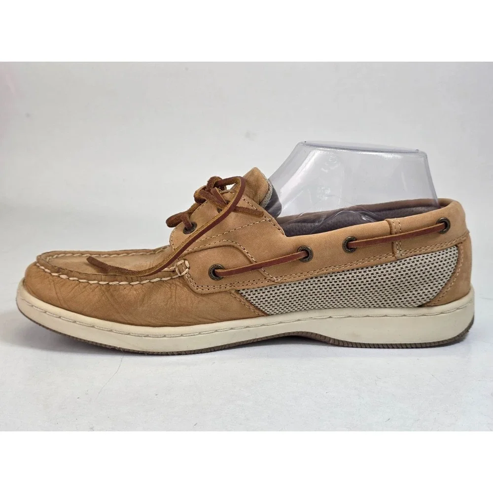 GH Bass Sailer Women's Boat Shoes Size 8.5 M Brown Tan‎ Suede Slip On Loafers